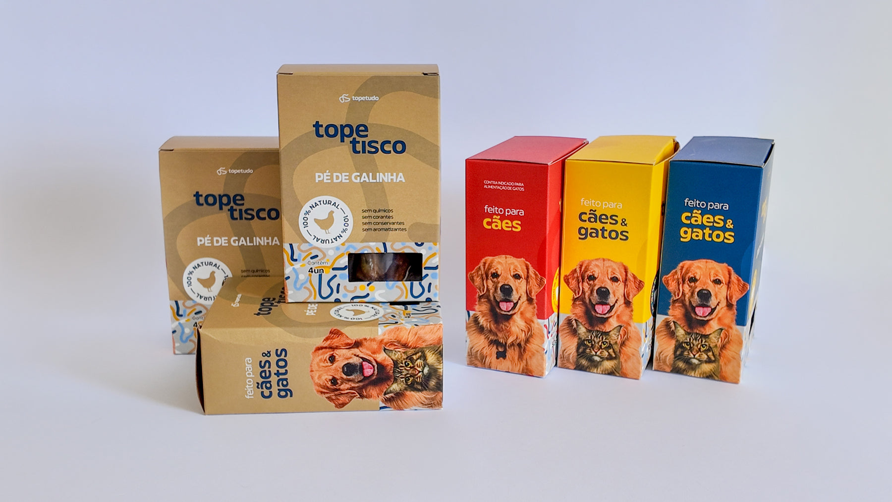 Kit de Petiscos Naturais para Cachorro com Pé de Galinha, Orelha e Casco Bovino Desidratado – Kit Porta de Entrada