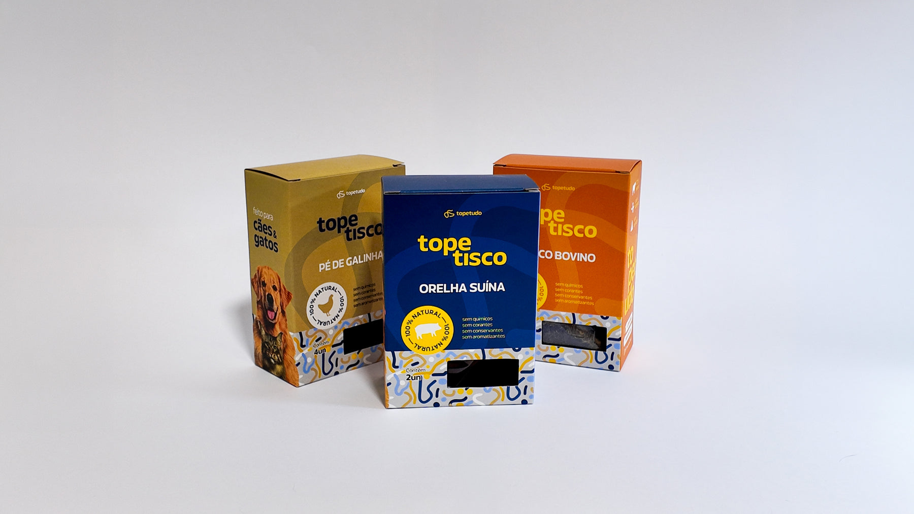 Kit de Petiscos Naturais para Cachorro com Pé de Galinha, Orelha e Casco Bovino Desidratado – Kit Porta de Entrada