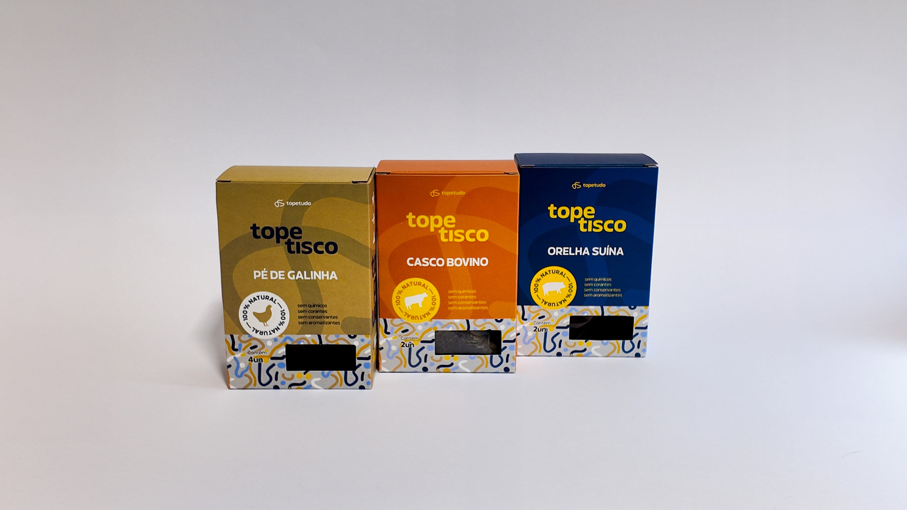 Kit de Petiscos Naturais para Cachorro com Pé de Galinha, Orelha e Casco Bovino Desidratado – Kit Porta de Entrada