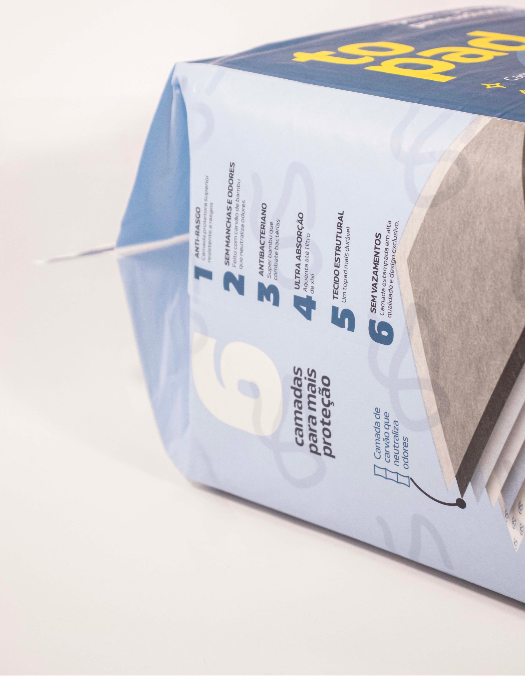 Tapete Higiênico Pet Alta Absorção Tecnologia Multicamadas Topad® 6 Camadas 80x60