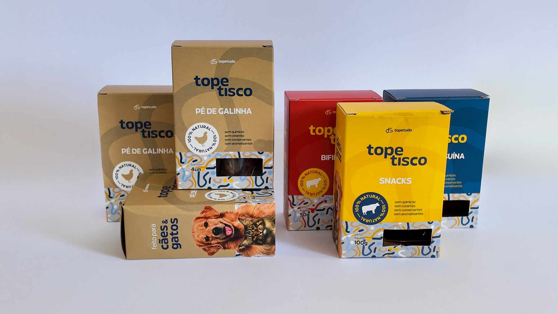 Kit de Petiscos Naturais para Cachorro com Pé de Galinha, Orelha e Casco Bovino Desidratado – Kit Porta de Entrada