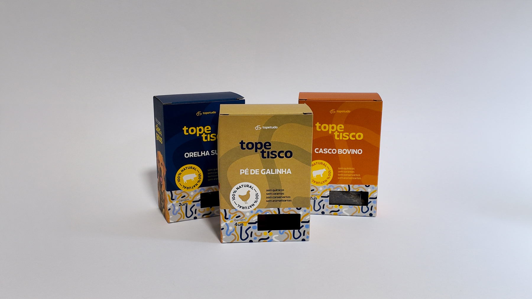 Kit de Petiscos Naturais para Cachorro com Pé de Galinha, Orelha e Casco Bovino Desidratado – Kit Porta de Entrada