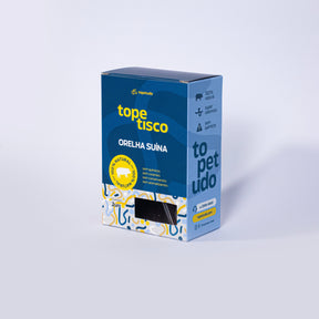 Orelha Suína Desidratada e Defumada para Cães, Petisco Natural de Mastigação Prolongada