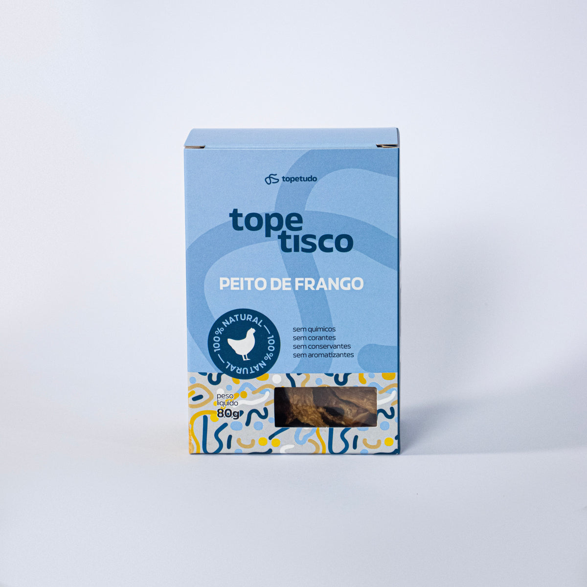 Peito de Frango Desidratado e Defumado para Cães, Petisco Natural Rico em Proteínas