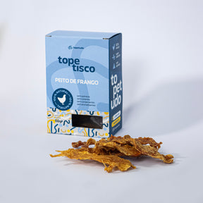 Peito de Frango Desidratado e Defumado para Cães, Petisco Natural Rico em Proteínas